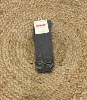 Calcetín Lazo Gris Oscuro